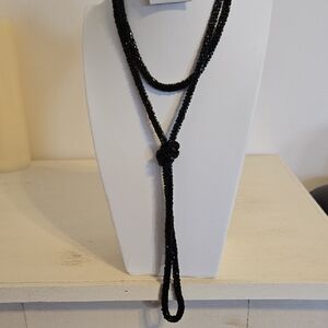N-014-Elegant Black Seed Beaded Necklace